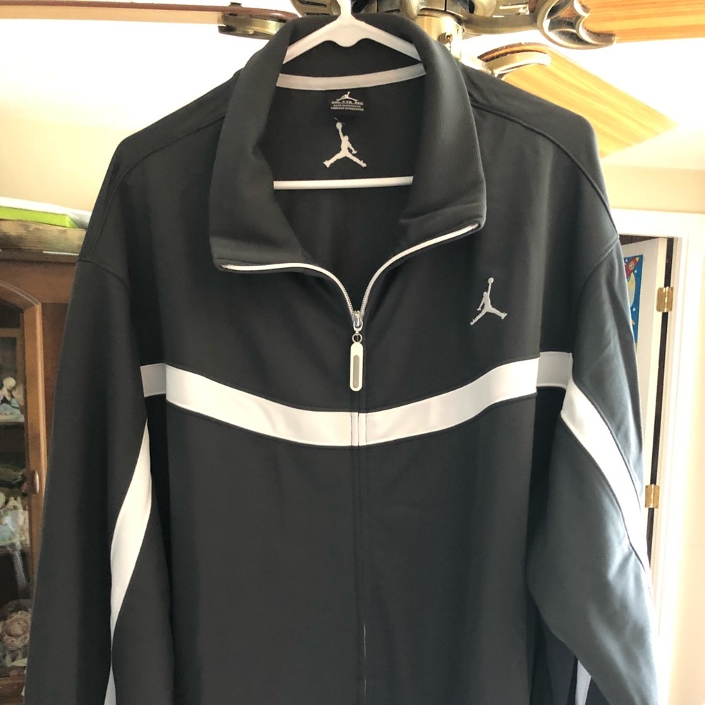 Air Jordan grey and white jacket